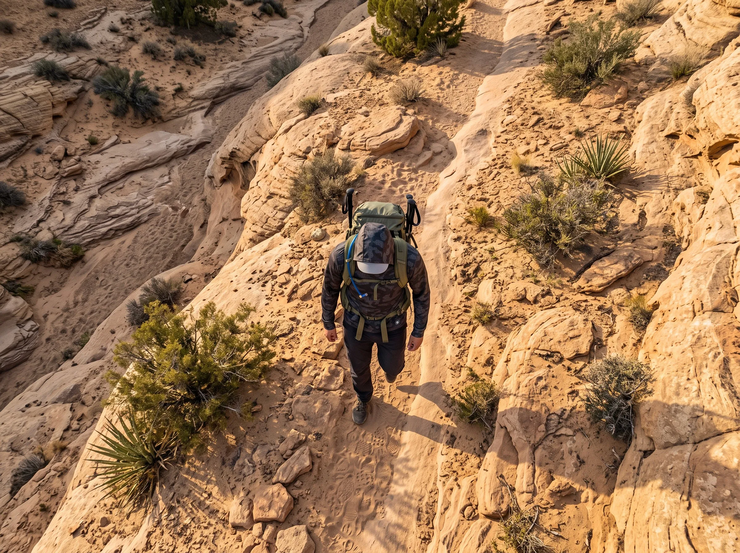 A hunter in Origin camo on a ridge.