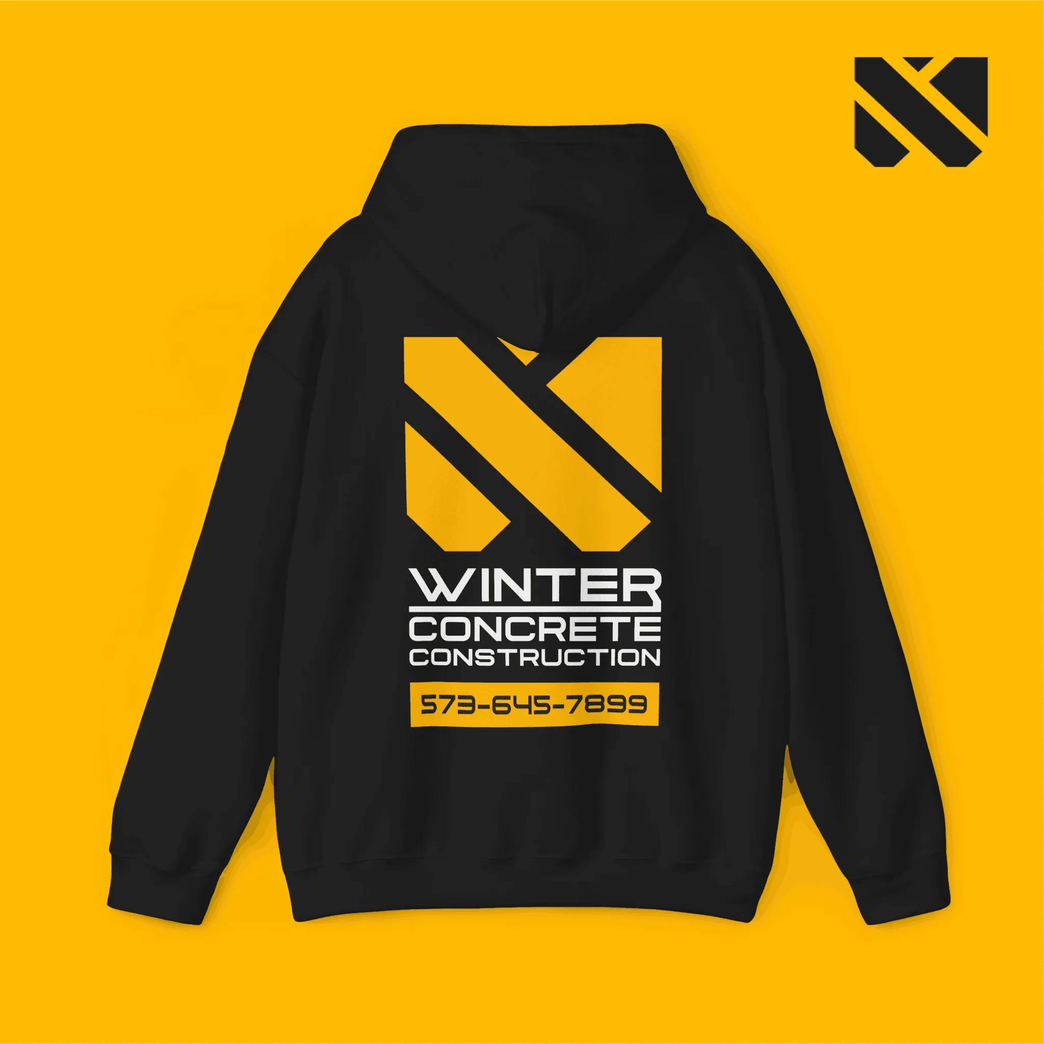 Winter Concrete branded hoodie.